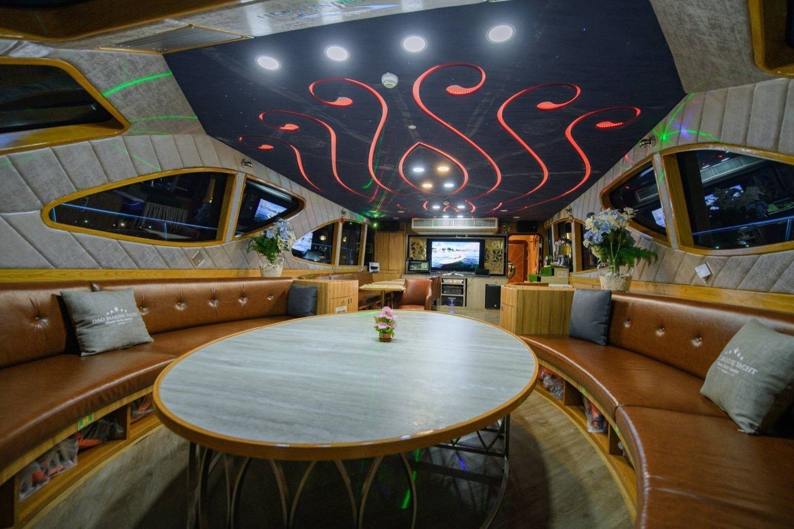 Wide view of the air-conditioned main cabin
